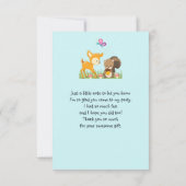 Cute Woodland Creatures Cartoon Illustration Bedankkaart (Achterkant)