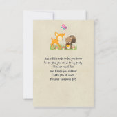 Cute Woodland Creatures Cartoon Illustration Bedankkaart (Achterkant)