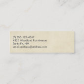 Cute Woodland Creatures Cartoon Illustration Mini Visitekaartje (Achterkant)