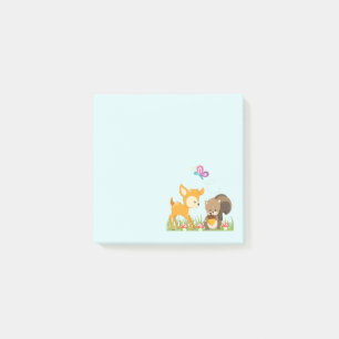 Cute Woodland Creatures Cartoon Illustration Post-it® Notes