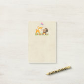 Cute Woodland Creatures Cartoon Illustration Post-it® Notes (Op bureau)