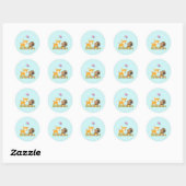 Cute Woodland Creatures Cartoon Illustration Ronde Sticker (Vel)