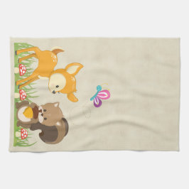 Cute Woodland Creatures Cartoon Illustration Theedoek