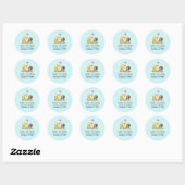 Cute Woodland Creatures Cartoon Party Dank je Ronde Sticker (Vel)