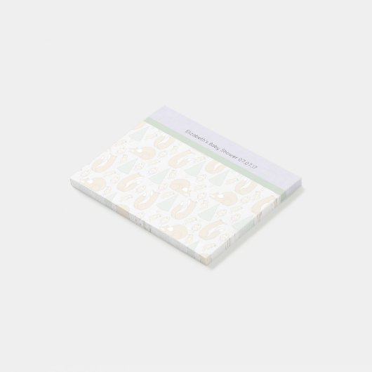 Cute Woodland Creatures Pattern Baby shower Post-it® Notes (Schuin)