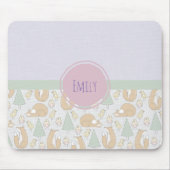 Cute Woodland Creatures Pattern Muismat (Voorkant)