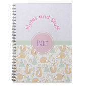 Cute Woodland Creatures Pattern Notitieboek (Voorkant)