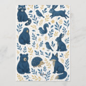 Cute Woodland Creatures |Rustic Forest Baby Shower Kaart (Achterkant)