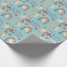 Cute Woodland Deer Birds Hearts Birthday