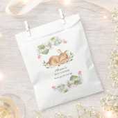 Cute Woodland Deer Floral Greenery Baby shower Bedankzakje (Geknipt)
