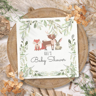Cute Woodland Dieren Baby Shower Strooidecoratie Servet