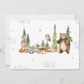 Cute Woodland Dieren Verjaardagsfoto  Bedankkaart (Achterkant)