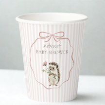 Cute Woodland Egeltje Waterverf Meisje Baby Shower