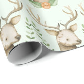 Cute Woodland Forest Animal Deer Sweet Cadeaupapier (Rol Hoek)