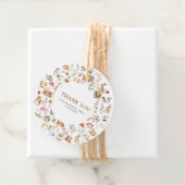 Cute Woodland Forest Animals Baby Shower Bedankjes Labels (In situ)