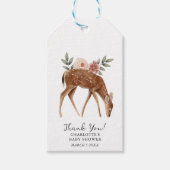 Cute Woodland Forest Animals Baby shower Hartelijk Cadeaulabel (Voorkant)