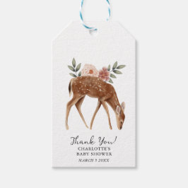 Cute Woodland Forest Animals Baby shower Hartelijk Cadeaulabel