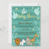 Cute Woodland, Forest Animals Baby shower Kaart (Voorkant)