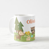 Cute Woodland Forest Animals en Creaters Koffiemok (Voorkant links)