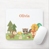 Cute Woodland Forest Animals en Creaters Muismat (Met muis)