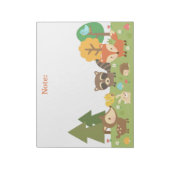 Cute Woodland Forest Animals en Creaters Notitieblok (Linkerzijde)