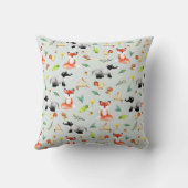 Cute Woodland Forest Animals Fox Name Kinder Kussen (Achterkant)