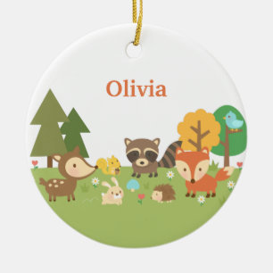Cute Woodland Forest Animals Kinder Room Decor Keramisch Ornament