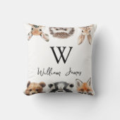 Cute Woodland Forest Dierenvrienden Baby Nursery Kussen (Voorkant)
