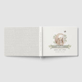 Cute Woodland Forest Floral Squirrel Baby shower Gastenboek (Volledig)