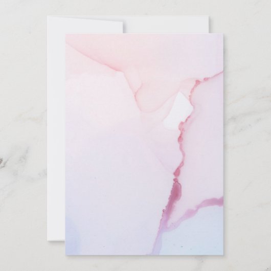 Cute Woodland Forest Rabbit Pink Sky | BABY SHOWER Kaart (Achterkant)