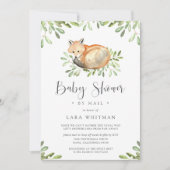 Cute Woodland Fox Baby shower per post Kaart (Voorkant)
