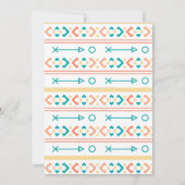 Cute Woodland Fox Boho Teepee Boy Baby shower Kaart (Achterkant)