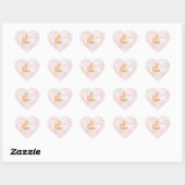 Cute Woodland Fox en Hearts Valentijnsdag Hart Sticker (Vel)
