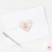 Cute Woodland Fox en Hearts Valentijnsdag Hart Sticker (Envelop)