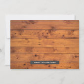 Cute Woodland Fox First Photo Birthday Invitation Kaart (Achterkant)