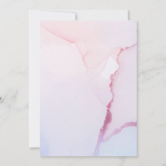 Cute Woodland Fox Floral Pink Sky Baby shower Kaart (Achterkant)