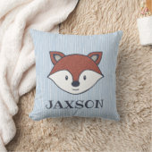 Cute Woodland Fox Name Pillow Kussen (Deken)