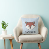 Cute Woodland Fox Name Pillow Kussen (Stoel)