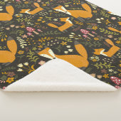 Cute Woodland Fox Pattern Bedroom of Nursery Sherpa Deken (3/4)