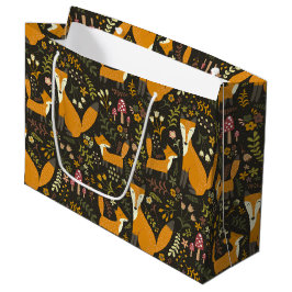 Cute Woodland Fox Pattern Groot Cadeauzakje