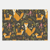 Cute Woodland Fox Pattern Inpakpapier Vel (Voorkant 2)