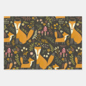 Cute Woodland Fox Pattern Inpakpapier Vel (Voorkant)