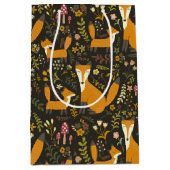 Cute Woodland Fox Pattern Medium Cadeauzakje (Voorkant)