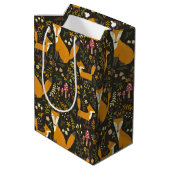 Cute Woodland Fox Pattern Medium Cadeauzakje (Achterkant Gekanteld)