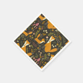 Cute Woodland Fox Pattern Servet (Hoek)