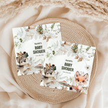 Cute Woodland Friends Baby Shower