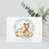 Cute Woodland Greenery Baby shower Diaper Raffle Kaart (Staand voorkant)