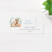 Cute Woodland Greenery Baby shower Diaper Raffle Mini Visitekaartjes (Bureau)