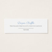 Cute Woodland Greenery Baby shower Diaper Raffle Mini Visitekaartjes (Achterkant)