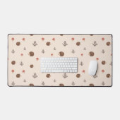 Cute Woodland Hedégel & Mushroom Pattern Bureaumat (Keyboard & Muis)